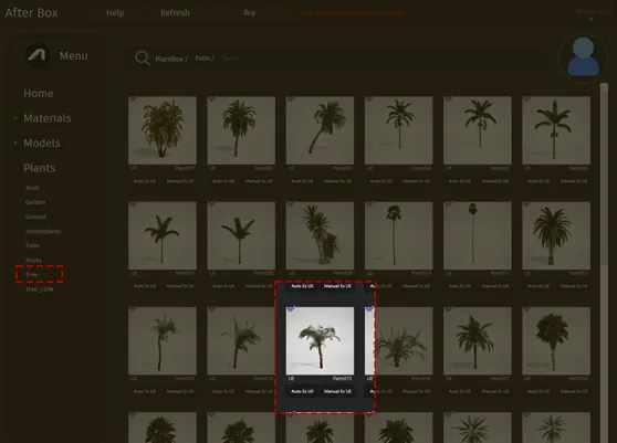 palm tree asset
