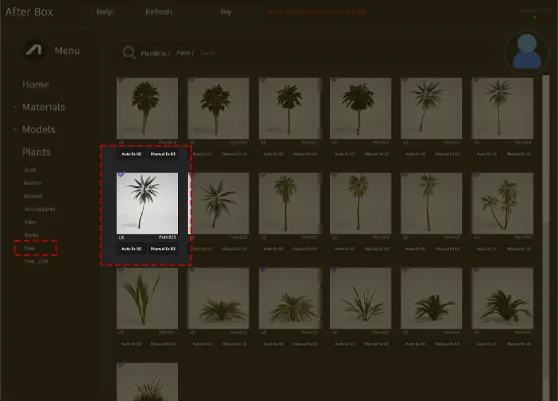 tropical palm 3d asset