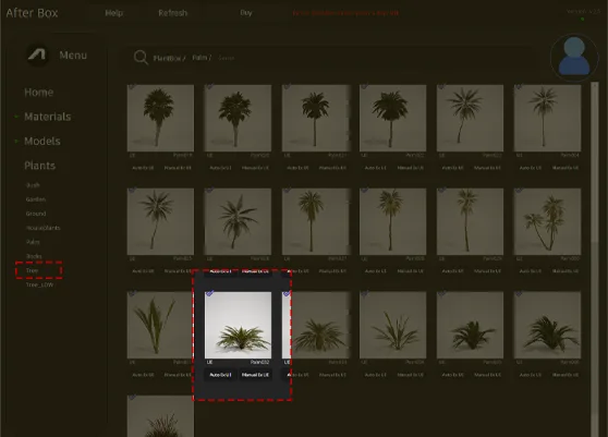 compact tropical palm asset