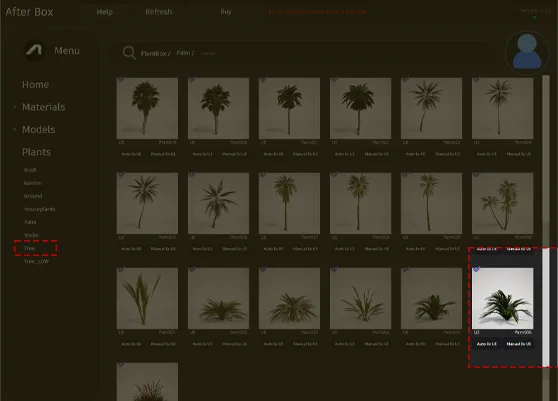 dwarf palm 3d model