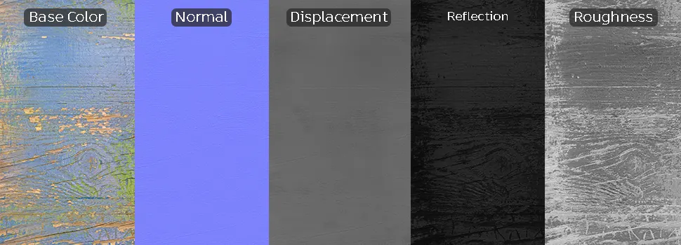 distressed wood material