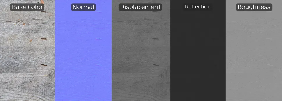 silver gray wood planks