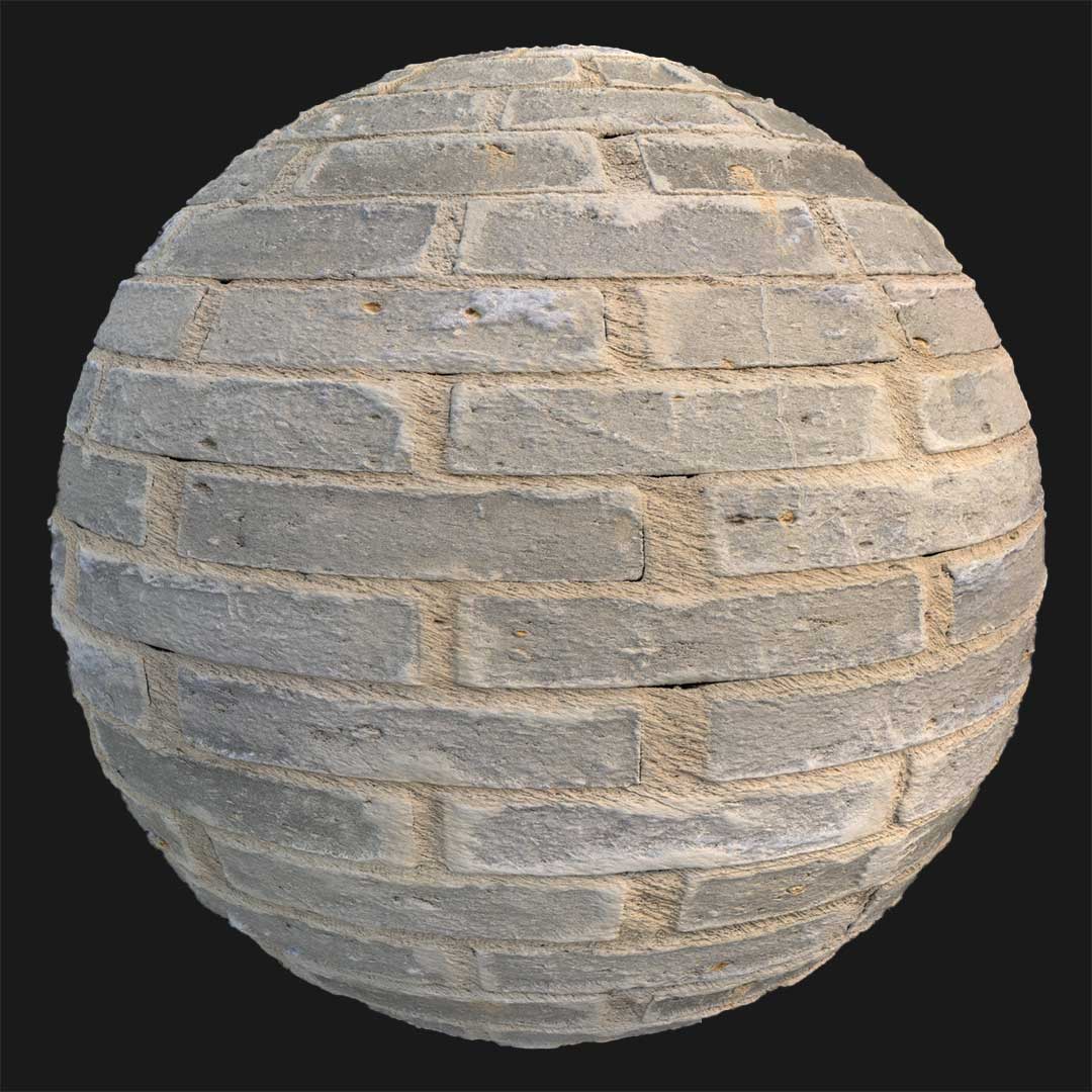 Light Gray Cut Limestone Brick Wall Texture