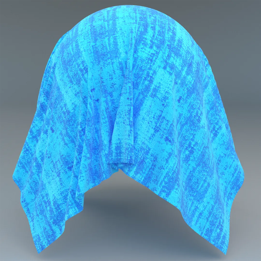 vibrant blue distressed fabric