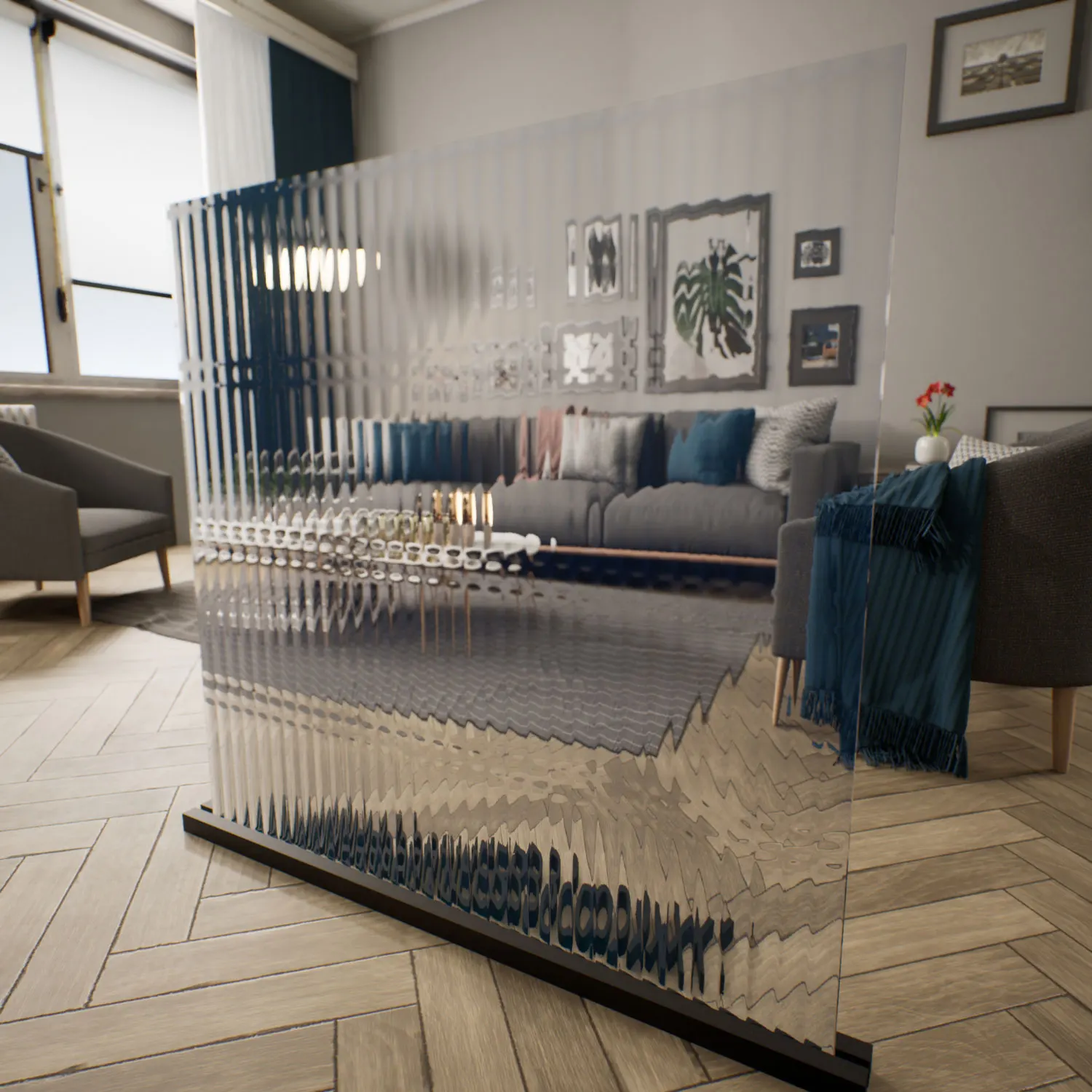 Fluted Reeded Glass for Unreal Engine