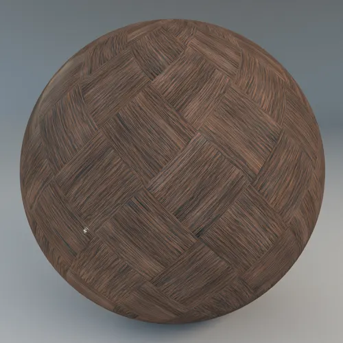 dark brown basketweave parquet