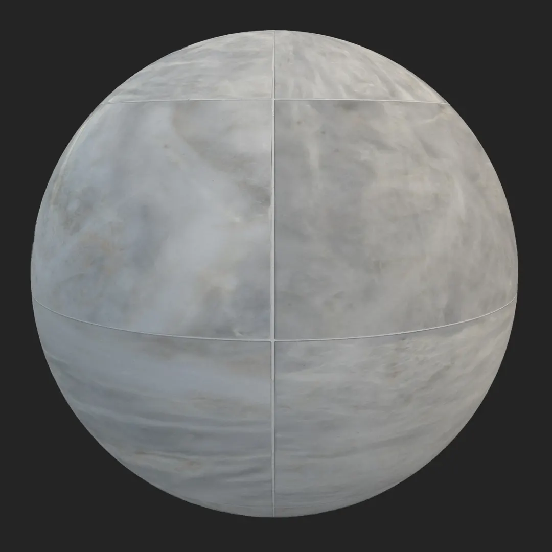 Light Gray Polished Marble Tile K PBR