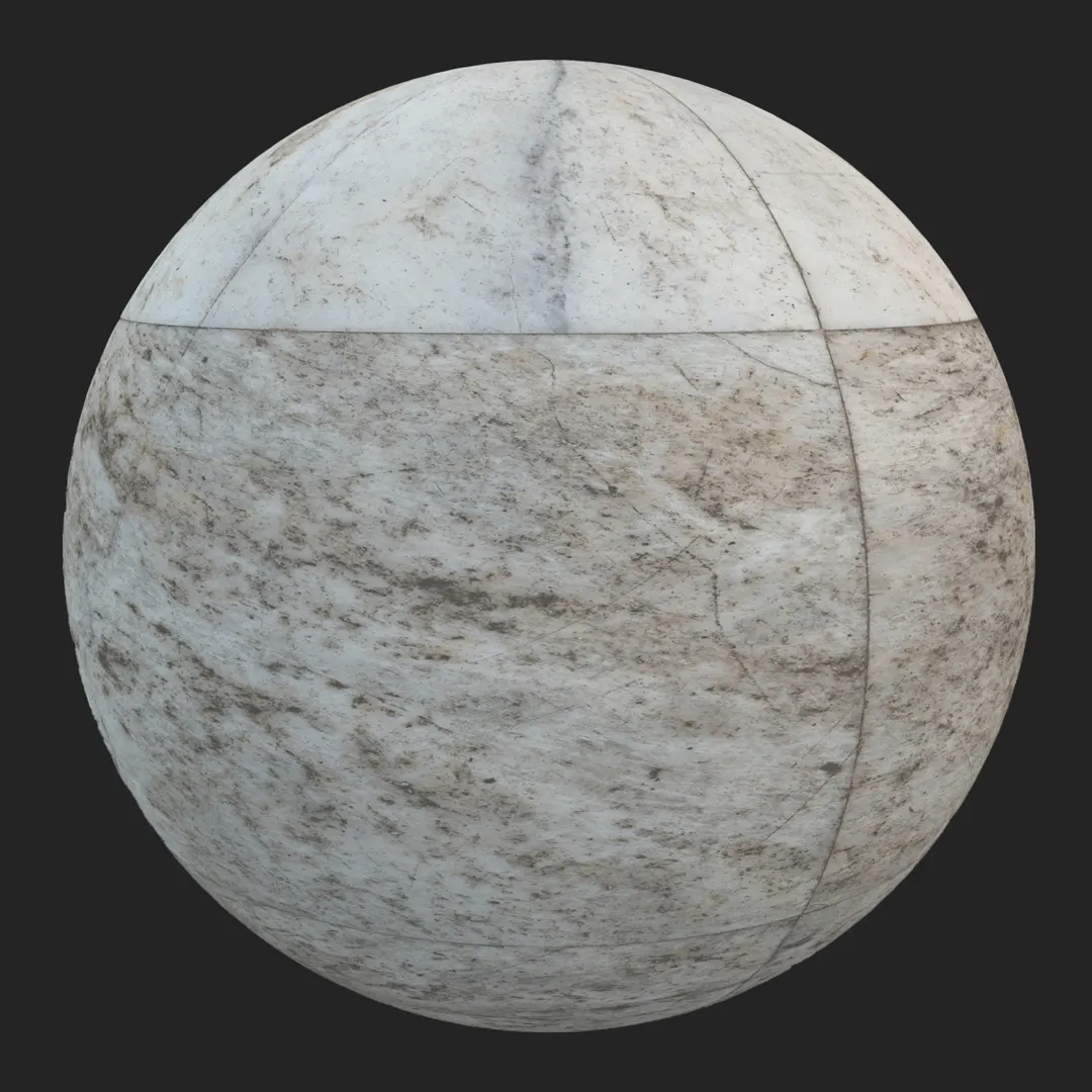 Weathered Travertine Stone Tile PBR Texture