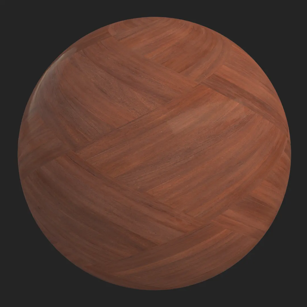 Basket Weave Walnut Parquet PBR Material