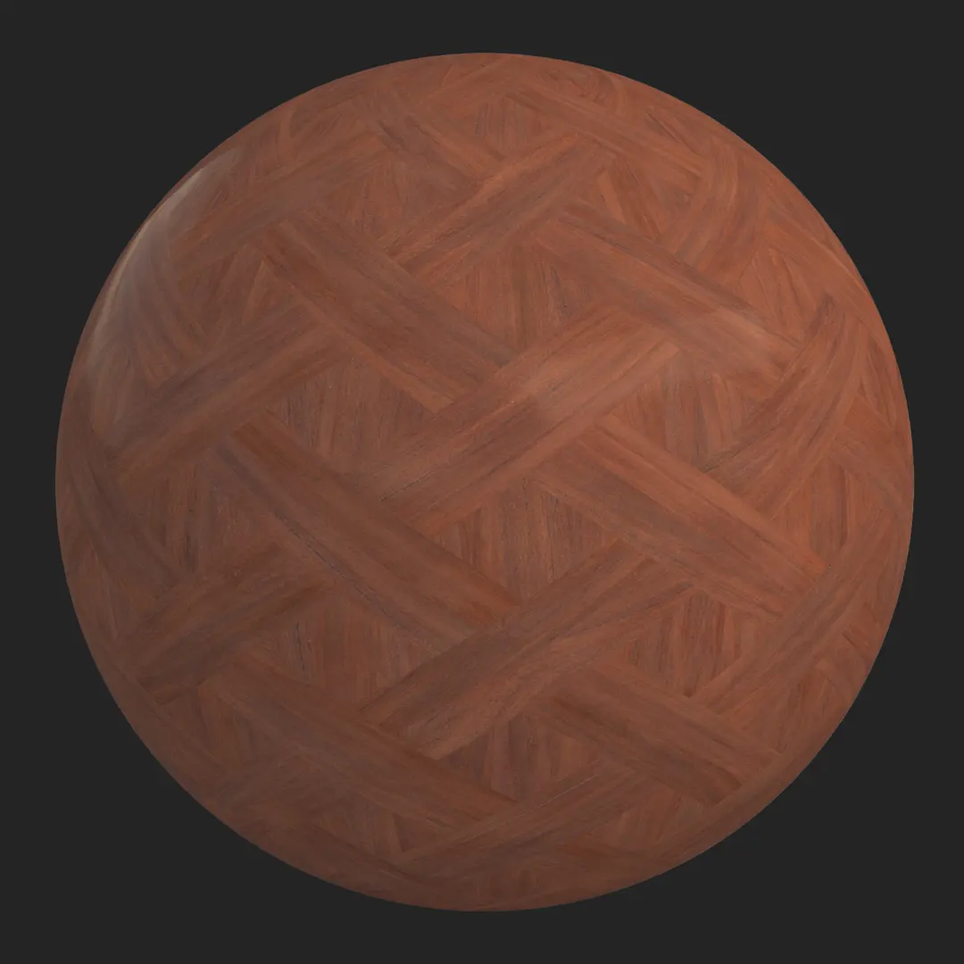 Woven Basketweave Mahogany Parquet