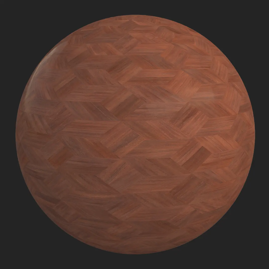 Free Geometric Rhombus Pattern Walnut Parquet
