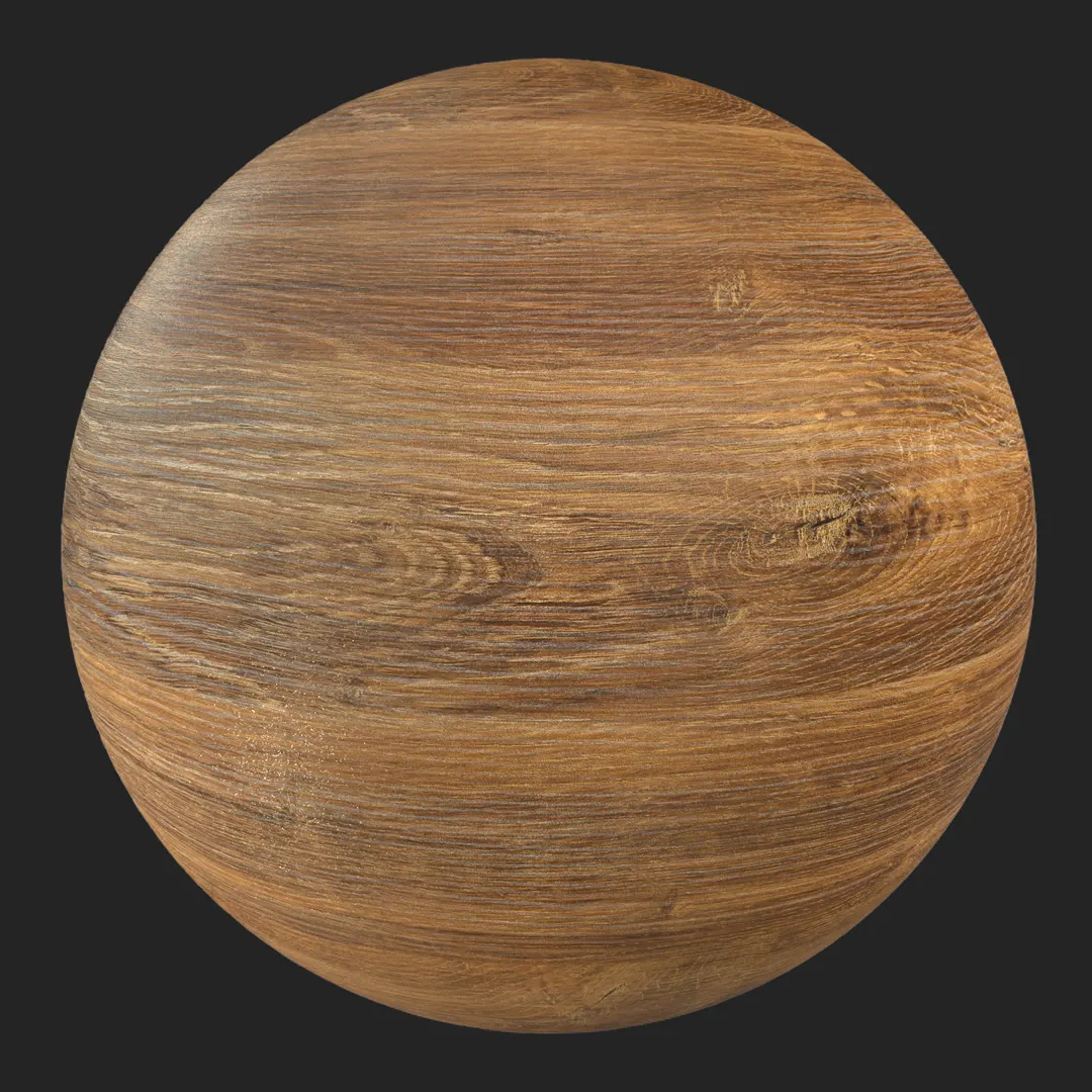 Dark Stained Oak Wood Planks PBR Texture