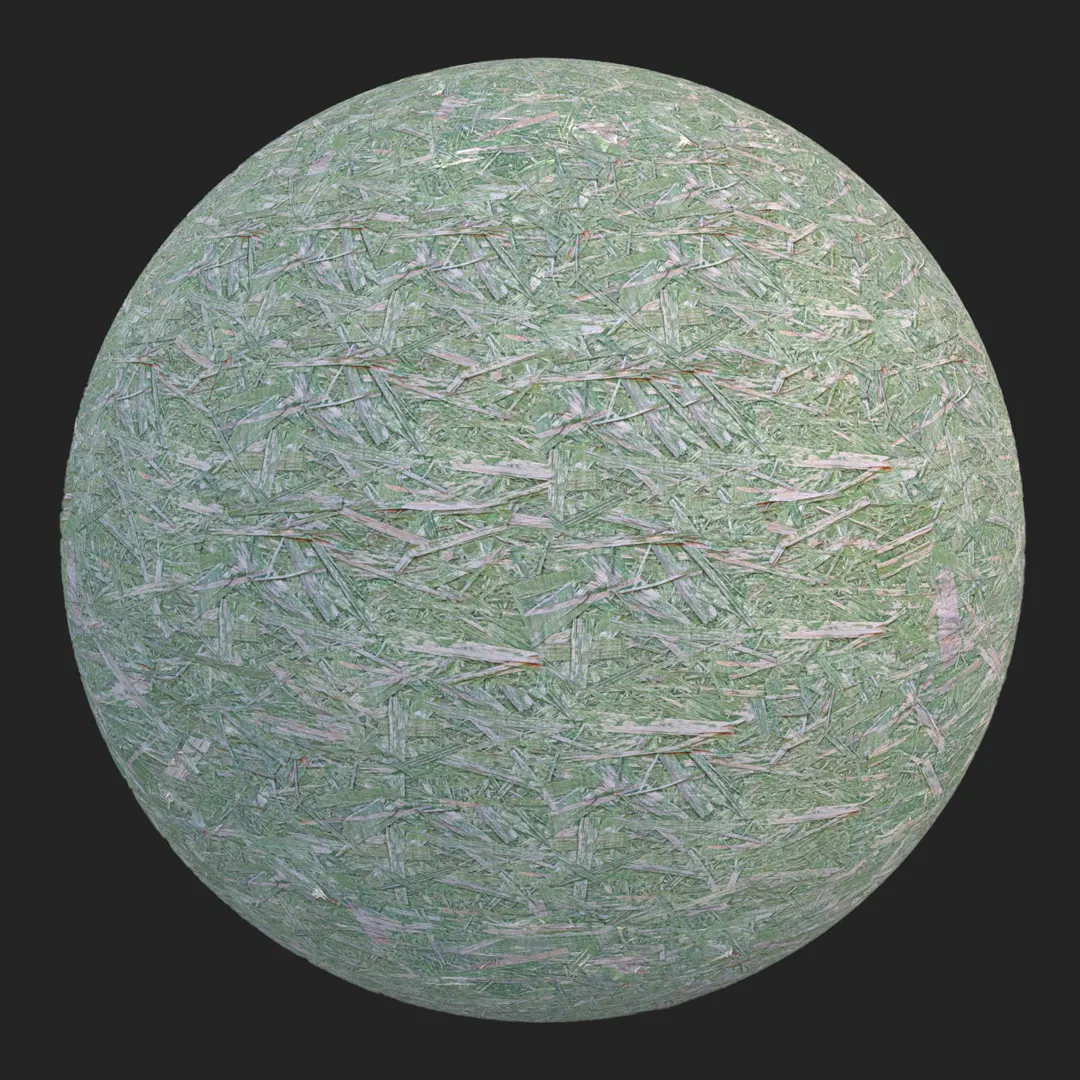 Green Stained Oriented Strand Board PBR Material