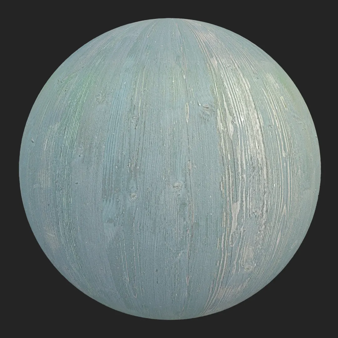 Free Weathered Blue Painted Pine Planking