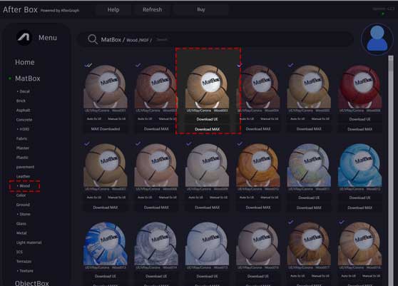 oak wood PBR material