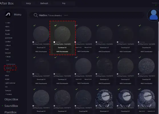 PBR dark granite material