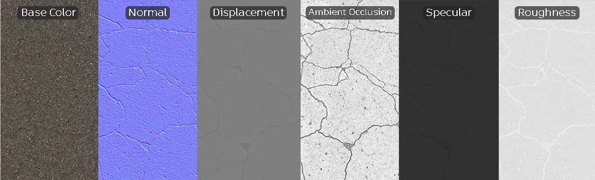 weathered road surface