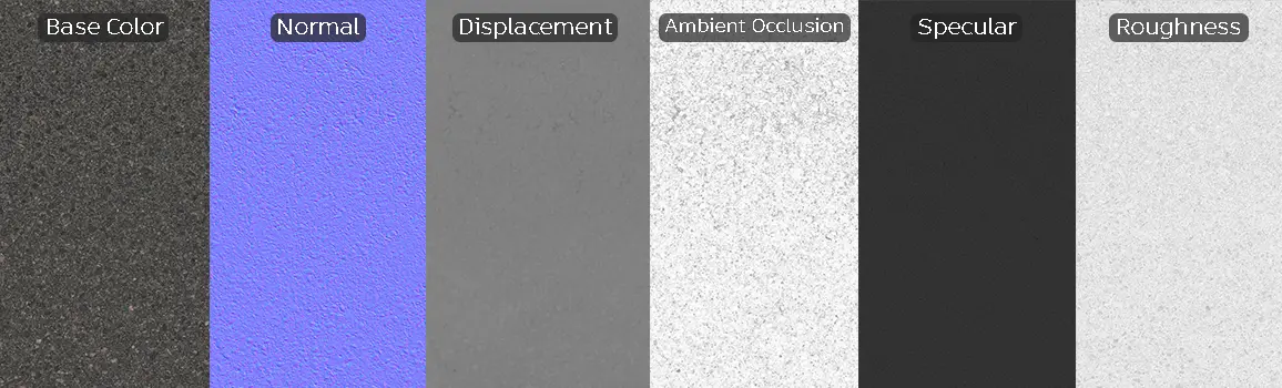 realistic asphalt pavement material