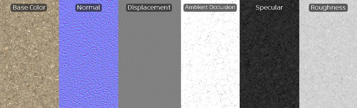 realistic asphalt pavement material